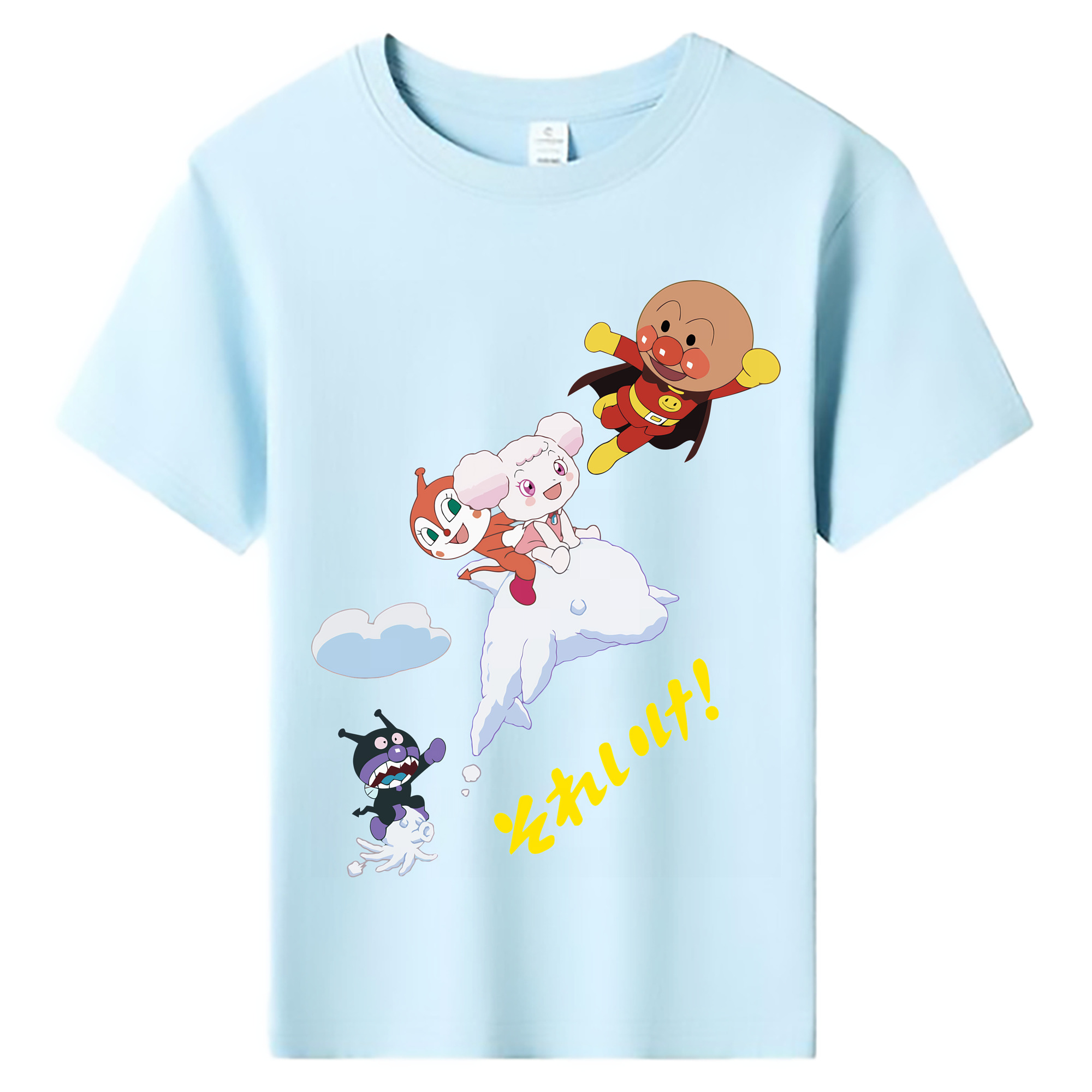 （画像用） アンパンマン Anpanman 綿100％キッズTシャツ（フロントプリント）